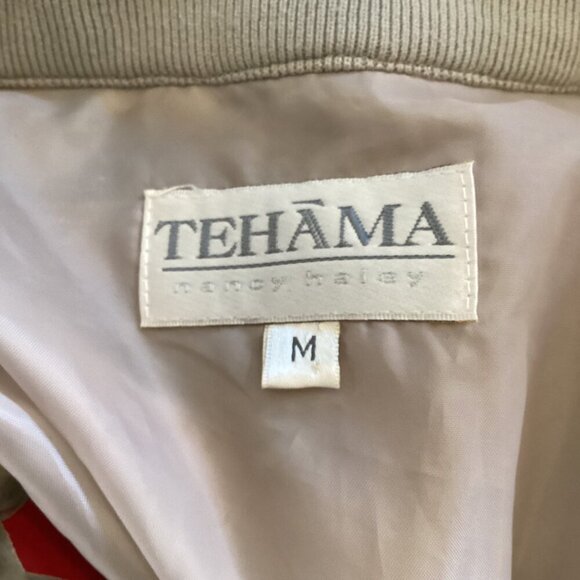 Tehama Tropical Floral Pullover Jacket Size Medium Red & Gray Nancy Haley - Picture 2 of 7